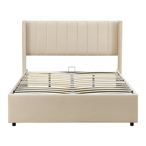 Gestoffeerd bed Savona - 200 x 120 cm - Beige - Afbeelding 4