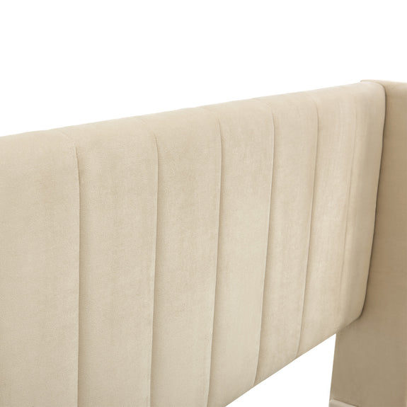 Gestoffeerd bed Savona - 200 x 120 cm - Beige - Afbeelding 7