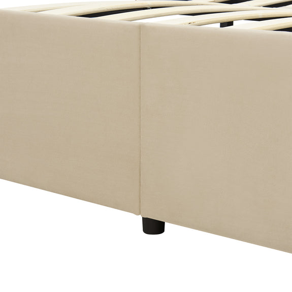 Gestoffeerd bed Savona - 200 x 120 cm - Beige - Afbeelding 10