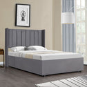 Gestoffeerd bed Savona - 200 x 140 cm - Donkergrijs - Incl. Bedlade