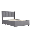 Gestoffeerd bed Savona - 200 x 140 cm - Donkergrijs - Incl. Bedlade