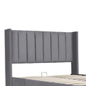 Gestoffeerd bed Savona - 200 x 140 cm - Donkergrijs - Incl. Bedlade