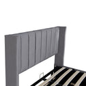 Gestoffeerd bed Savona - 200 x 140 cm - Donkergrijs - Incl. Bedlade