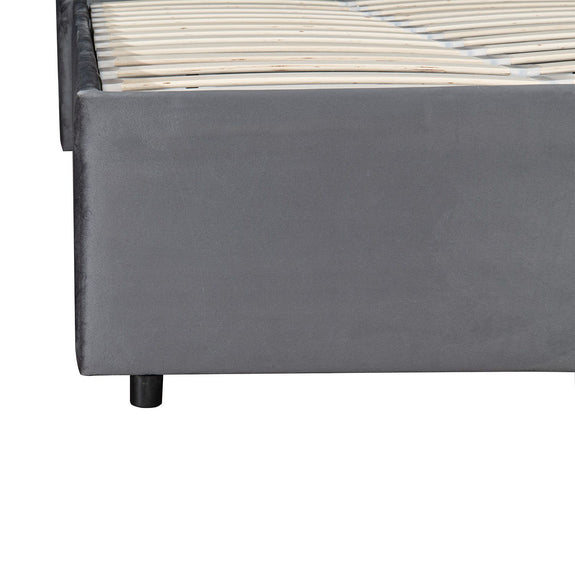 Gestoffeerd bed Savona - 200 x 140 cm - Donkergrijs - Incl. Bedlade - Afbeelding 10