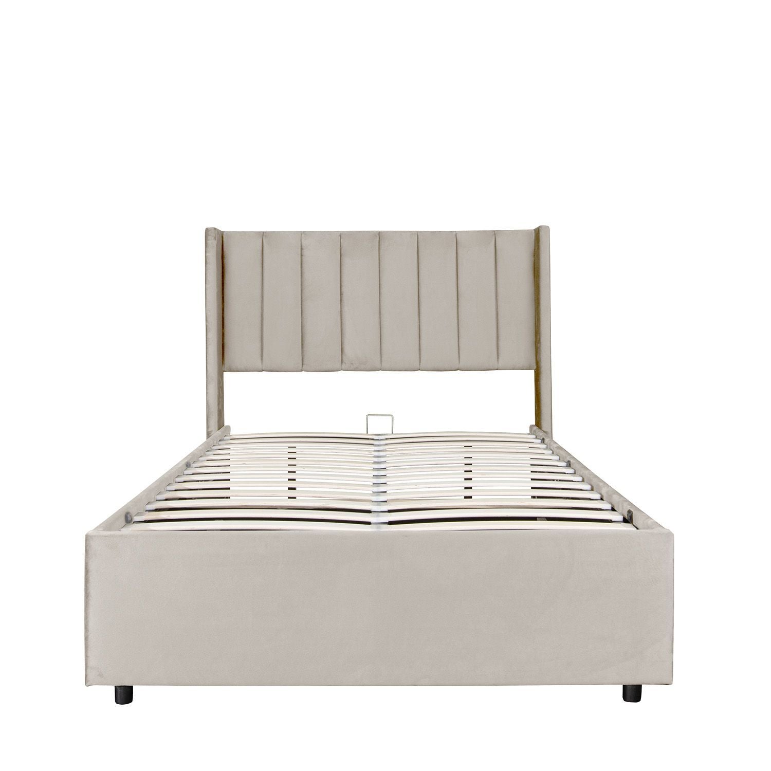 Gestoffeerd bed Savona - 200 x 140 cm - Beige - Incl. Bedlade