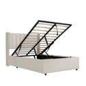 Gestoffeerd bed Savona - 200 x 140 cm - Beige - Incl. Bedlade