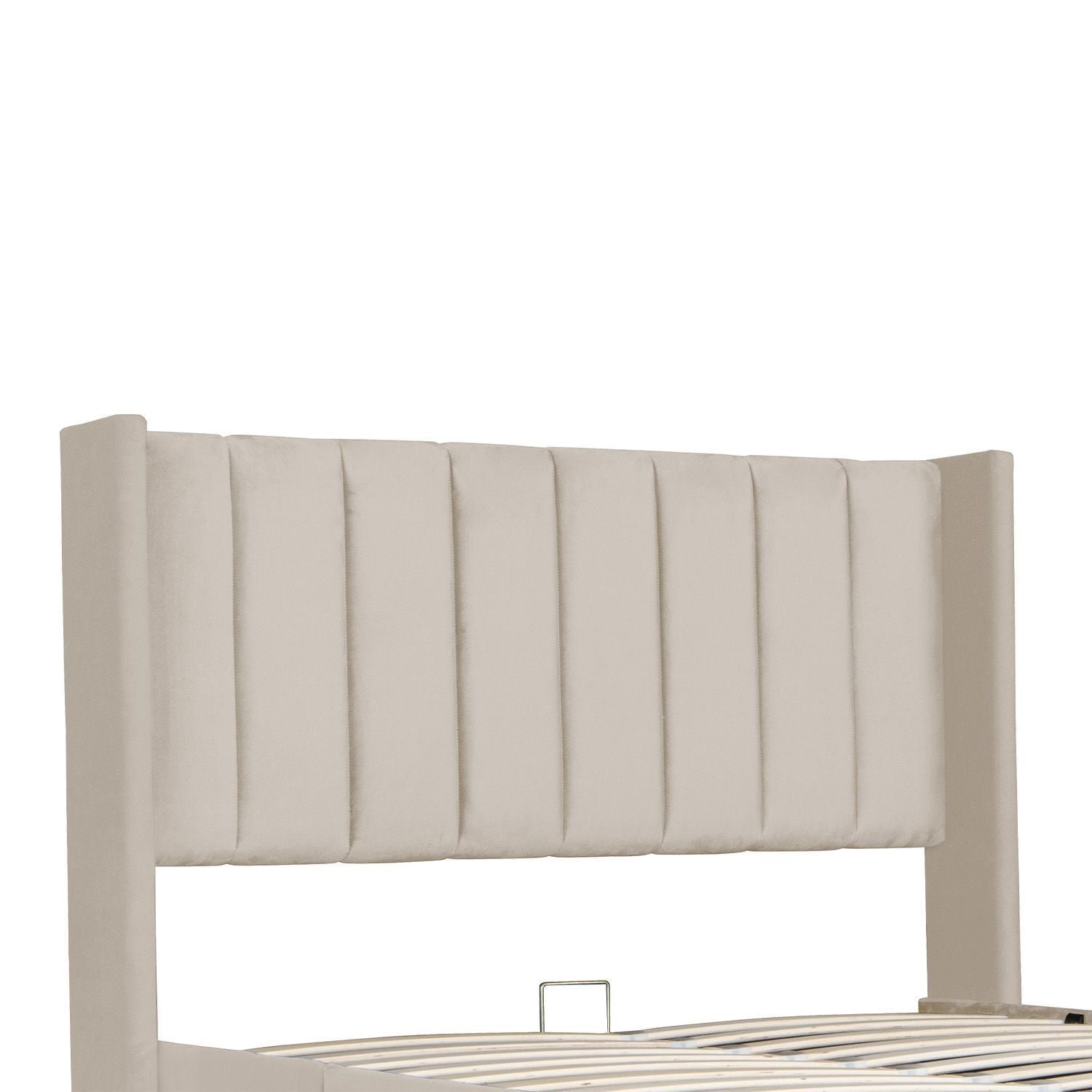 Gestoffeerd bed Savona - 200 x 140 cm - Beige - Incl. Bedlade