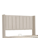 Gestoffeerd bed Savona - 200 x 140 cm - Beige - Incl. Bedlade