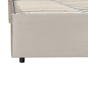 Gestoffeerd bed Savona - 200 x 140 cm - Beige - Incl. Bedlade