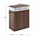 Bamboe Wasmand Curly - 100 L - Bruin - Uitneembare Waszak