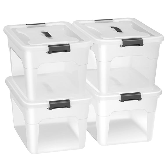 Opbergdoos / Opslagbox 30 L - Kunststof - 4-Delig - Incl. Deksel - Afbeelding 1