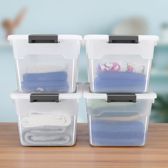 Opbergdoos/ opslagbox 60 ltr - Kunststof - 4-delig - Incl. deksel - Afbeelding 2