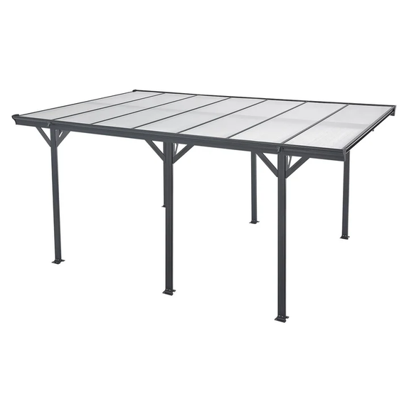 Carport / Terrasdak - Platdak - 5 x 3 m - Donkergrijs - Afbeelding 3