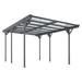 Carport / Terrasdak - Platdak - 5 x 3 m - Donkergrijs