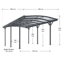 Carport / Terrasdak 5x3 m