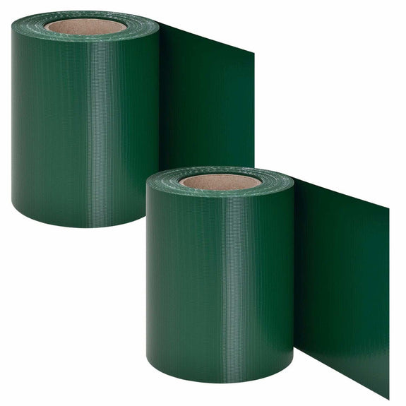 PVC Privacystrips - 2 stuks - 35 meter - Groen - Incl. Bevestigingsklemmen - Afbeelding 3