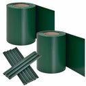 PVC Privacystrips - 2 stuks - 35 meter - Groen - Incl. Bevestigingsklemmen