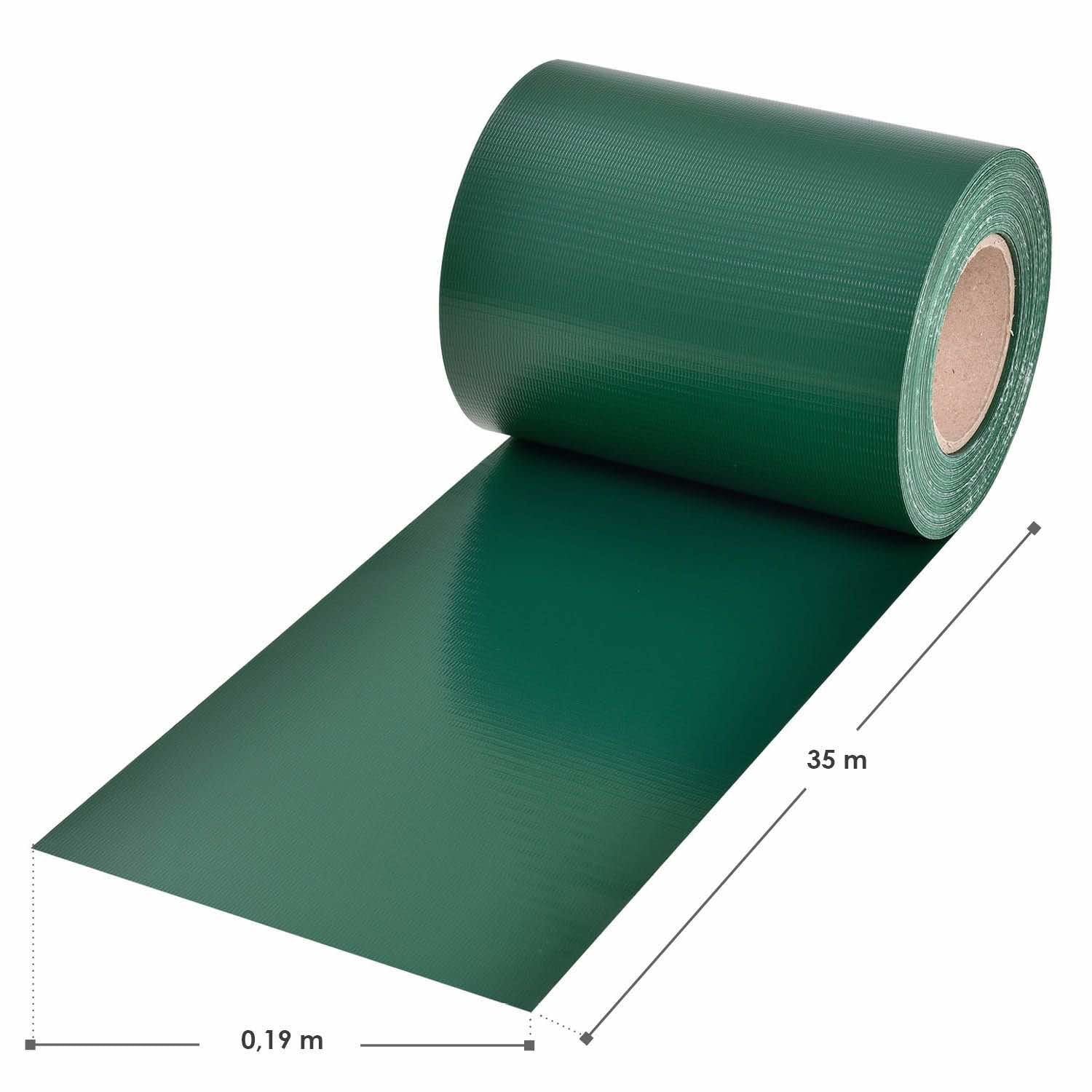 PVC Privacystrips - 3 stuks - 35 meter - Groen - Incl. Bevestigingsklemmen