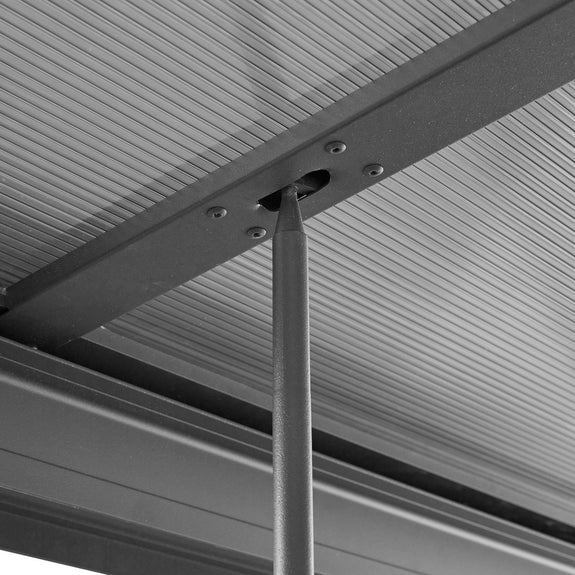 Aluminium Terrasoverkapping Jakarta - 3 x 3 m - Grijs - Schuifdak - Afbeelding 4