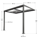 Aluminium Terrasoverkapping Jakarta - 3 x 3 m - Grijs - Schuifdak