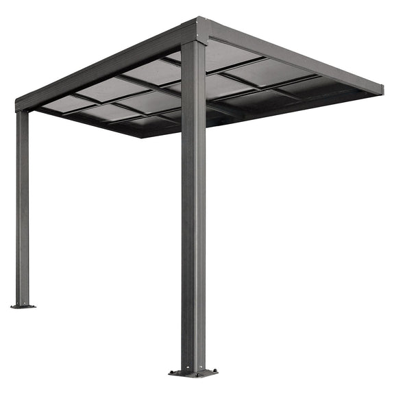 Aluminium Terrasoverkapping Jakarta - 3 x 3 m - Grijs - Schuifdak - Afbeelding 7