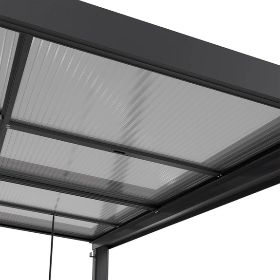 Overkapping / Carport Jakarta - Aluminium - 7 x 3 m - Incl. Schuifdak - Afbeelding 4