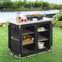 Compacte Inklapbare Campingkeuken Ruda - 97 x 50 x 78 cm - Zwart