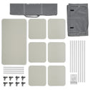 Compacte Inklapbare Campingkeuken Ruda - 97 x 50 x 78 cm - Grijs