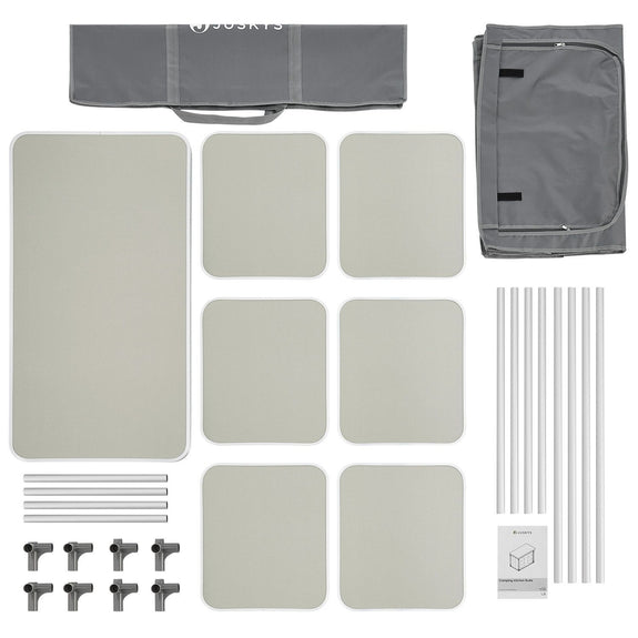 Compacte Inklapbare Campingkeuken Ruda - 97 x 50 x 78 cm - Grijs - Afbeelding 13
