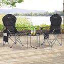 Inklapbare Campingstoel / Vouwstoel Lido - Zwart - Incl. Opbergtas