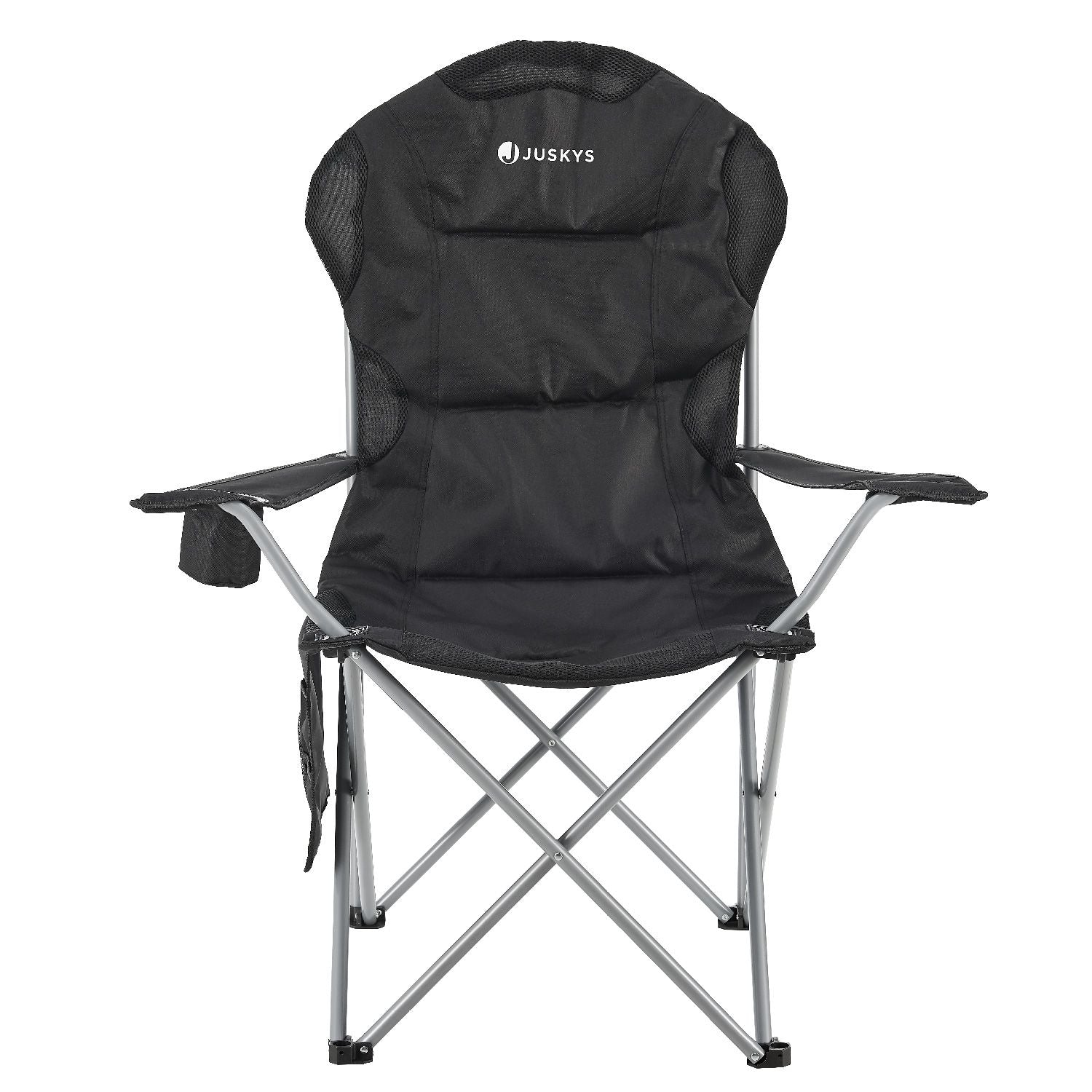 Inklapbare Campingstoel / Vouwstoel Lido - Zwart - Incl. Opbergtas