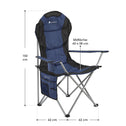 Inklapbare Campingstoel / Vouwstoel Lido - Blauw - Incl. Opbergtas
