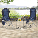 Inklapbare Campingstoel / Vouwstoel Lido - Blauw - Incl. Opbergtas