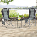 Inklapbare Campingstoel / Vouwstoel Lido - Grijs - Incl. Opbergtas