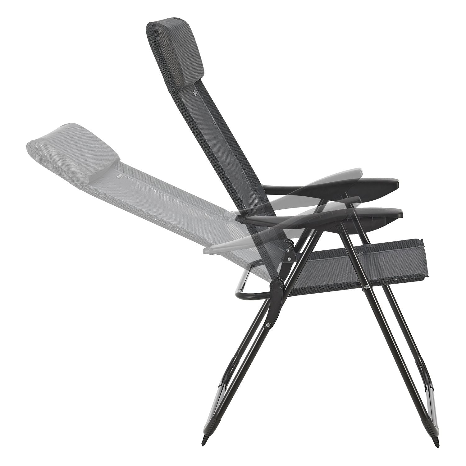 2 stuks Inklapbare Campingstoel / Vouwstoel Torri - Antraciet