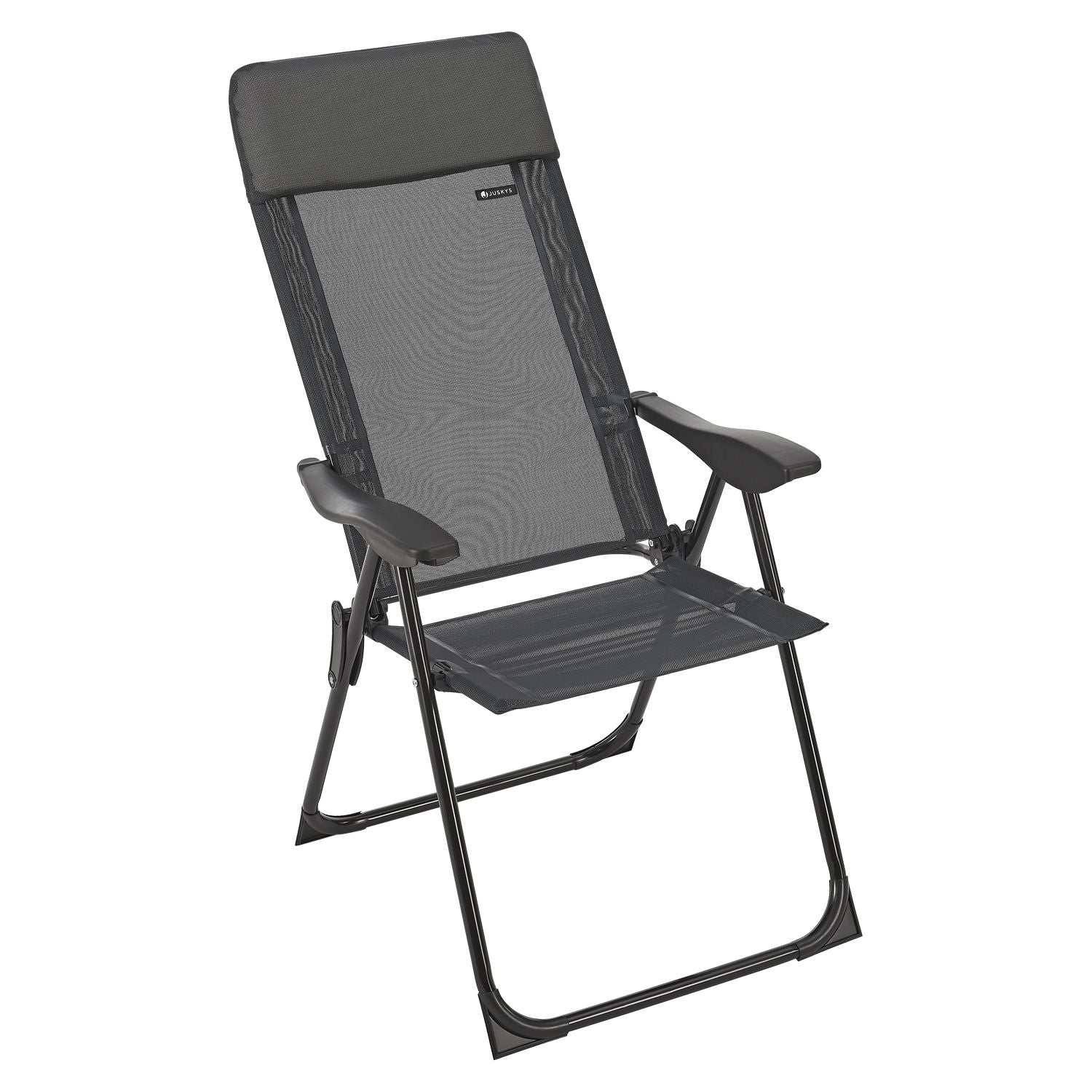 2 stuks Inklapbare Campingstoel / Vouwstoel Torri - Antraciet