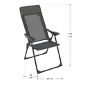 2 stuks Inklapbare Campingstoel / Vouwstoel Torri - Antraciet