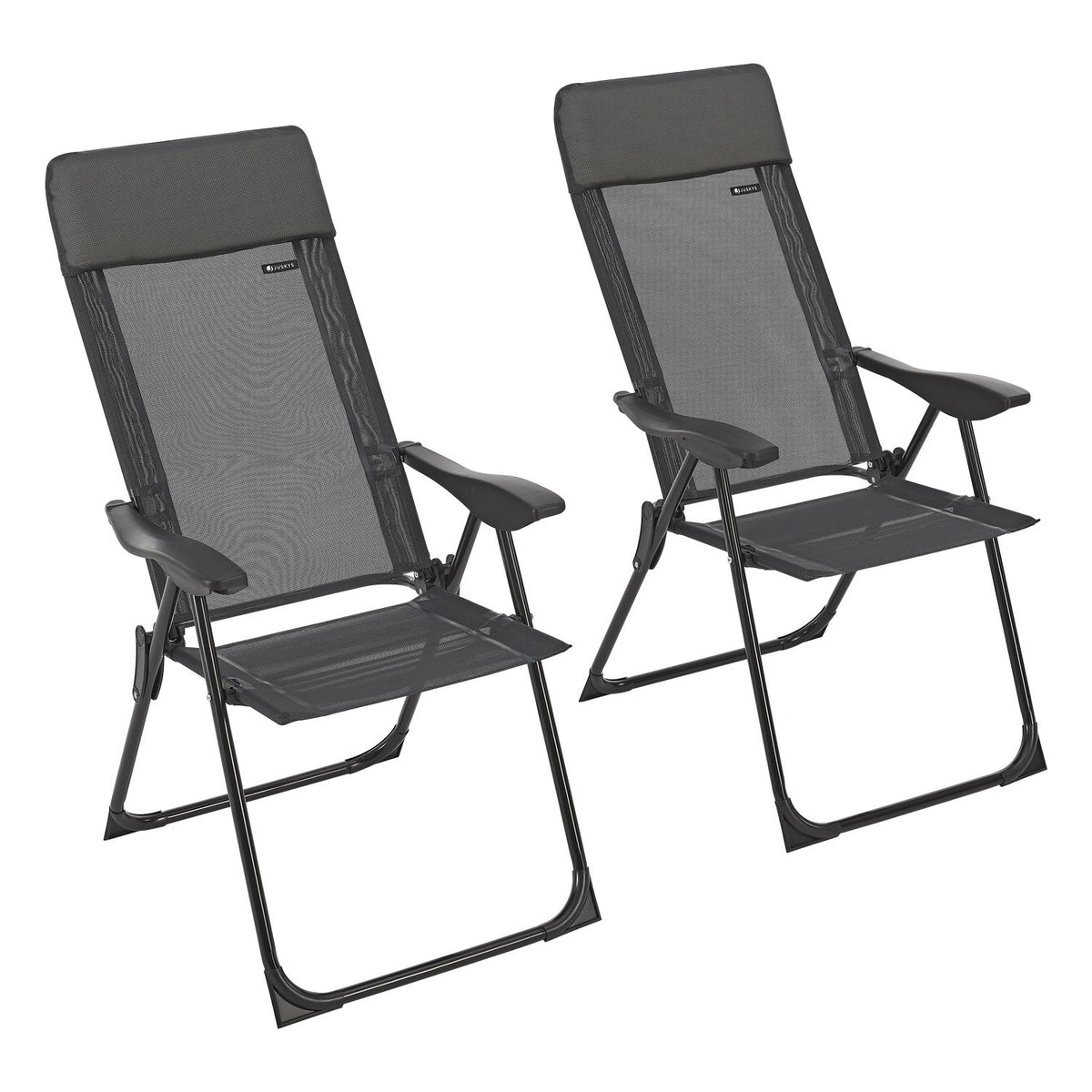 2 stuks Inklapbare Campingstoel / Vouwstoel Torri - Antraciet