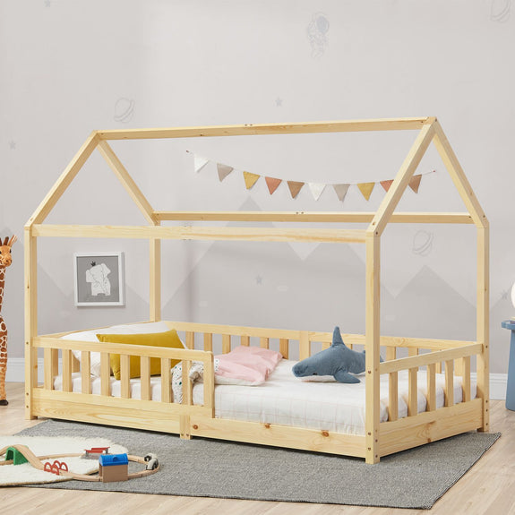 Kinderbed Marli - 90 x 200 cm - Houtkleur - Afbeelding 2