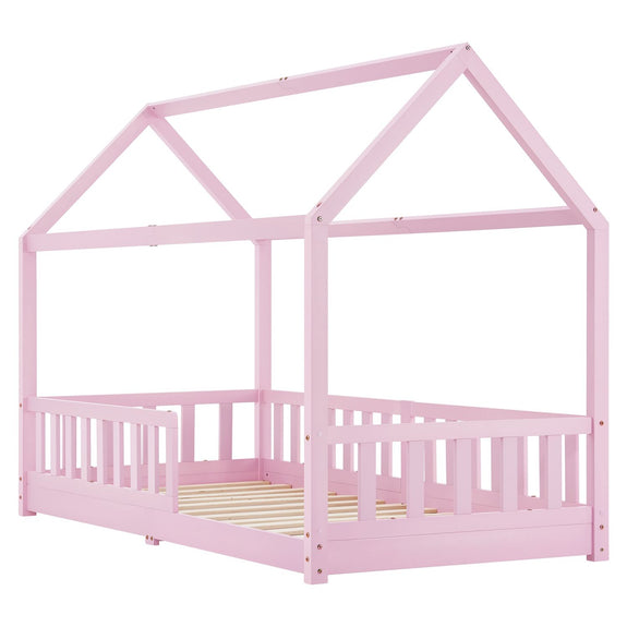 Kinderbed Marli - 90 x 200 cm - Roze - Afbeelding 3