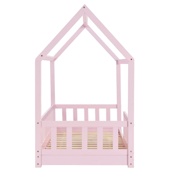 Kinderbed Marli - 90 x 200 cm - Roze - Afbeelding 5