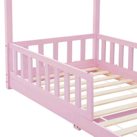 Kinderbed Marli - 90 x 200 cm - Roze - Afbeelding 8