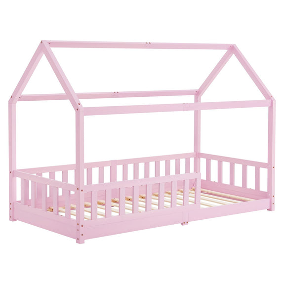Kinderbed Marli - 90 x 200 cm - Roze - Afbeelding 1
