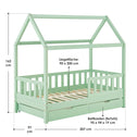 Kinderbed Marli - 90 x 200 cm - Mint - Incl. lades