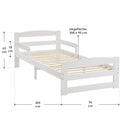 Jeugdbed / Kinderbed Arona - 90 x 200 cm - Wit