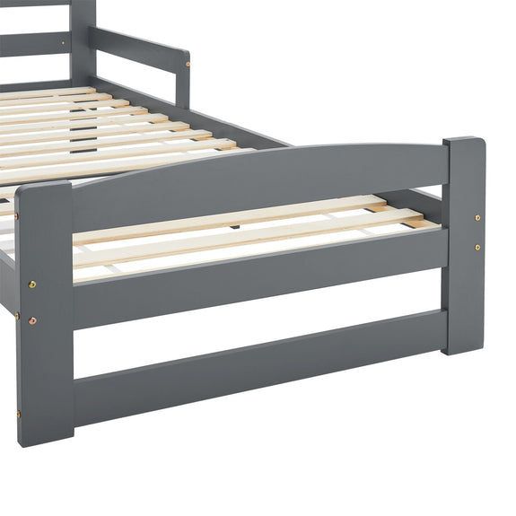 Jeugdbed / Kinderbed Arona - 90 x 200 cm - Grijs - Afbeelding 6