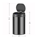 Automatische Prullenbak / Afvalemmer / Sensorprullenbak - 30 Liter - Zwart - Rond