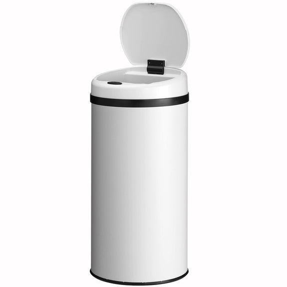 Relaxdays prullenbak met sensor, op poten, elektrische deksel, 40 l, vuilniszakhouder, keuken vuilnisbak, rvs, zilver Relaxdays prullenbak met sensor, op poten, elektrische deksel, 40 l, vuilniszakhouder, keuken vuilnisbak, rvs, zilver