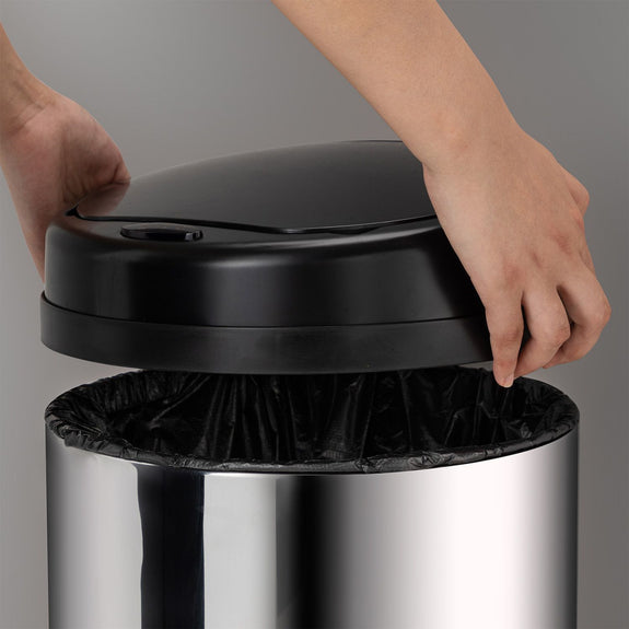 Automatische Prullenbak / Afvalemmer / Sensorprullenbak - 50 Liter - Zilver - Rond - Afbeelding 7