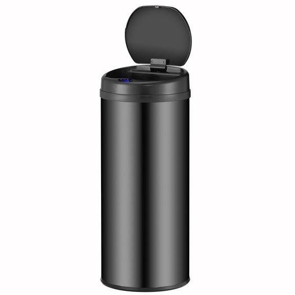 Automatische Prullenbak / Afvalemmer / Sensorprullenbak - 50 Liter - Zwart - Rond - Afbeelding 1